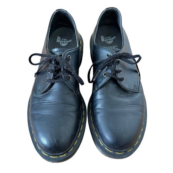 DR. MARTENS AirWair Unisex Vegan Black Oxford Shoes Air Cushion Men 7 Women 8 - Picture 4 of 13